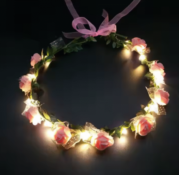 2 Corona Floral con Luz Led