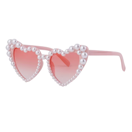 Gafas Corazón Con Perlas
