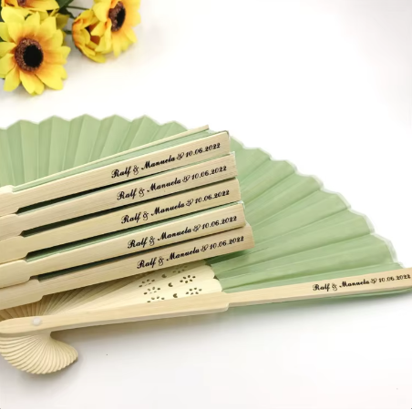 d5683ce9d5133a5367a20f0901ec1ca9 Abanicos de Seda Verde Claro y Bambú