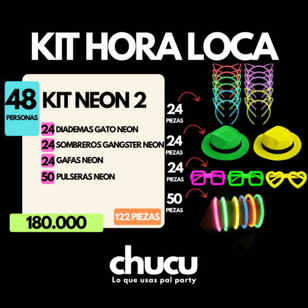 Kit Neón 2 (48 Personas)