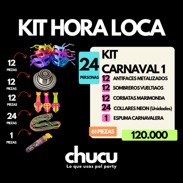 Kit Carnaval 1 (24 Personas)