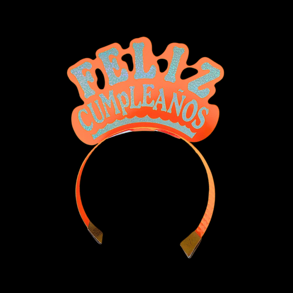 Diademas Neón Feliz Cumpleaños x 12 Unidades