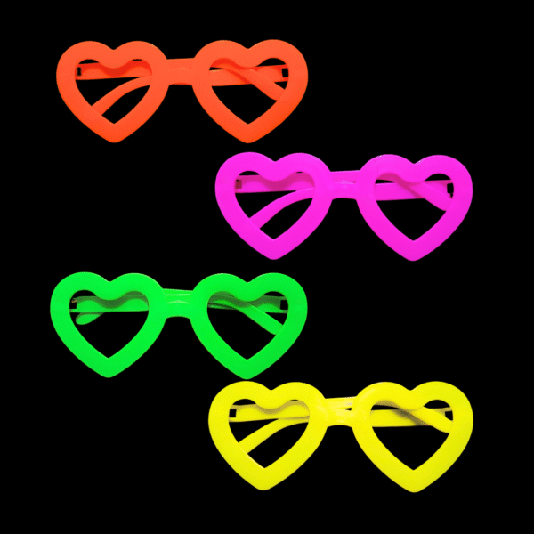 Gafas Neón Corazón x 12 Unidades