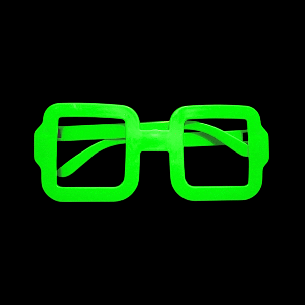 Gafas Neón Rectangulares x 12 Unidades