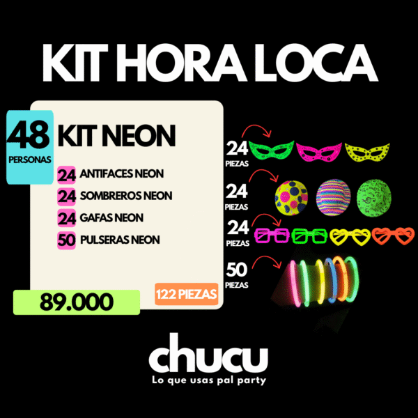 Kit Neón Para 48 Personas