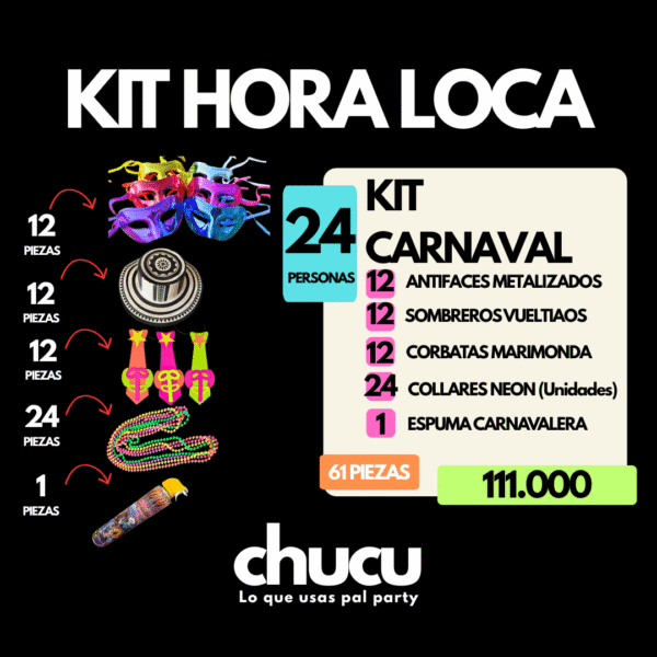 Kit Carnaval Para 24 Personas