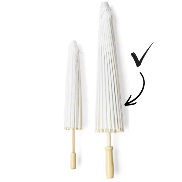 Sombrillas de Papel 80 cms de Diametro