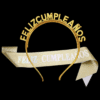 Diadema y Banda Feliz Cumpleaños