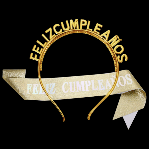 Diadema y Banda Feliz Cumpleaños