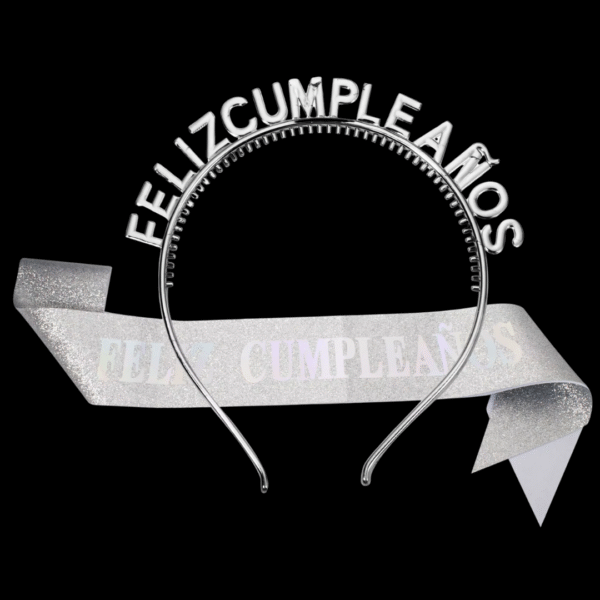 Diadema y Banda Feliz Cumpleaños