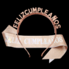 Diadema y Banda Feliz Cumpleaños