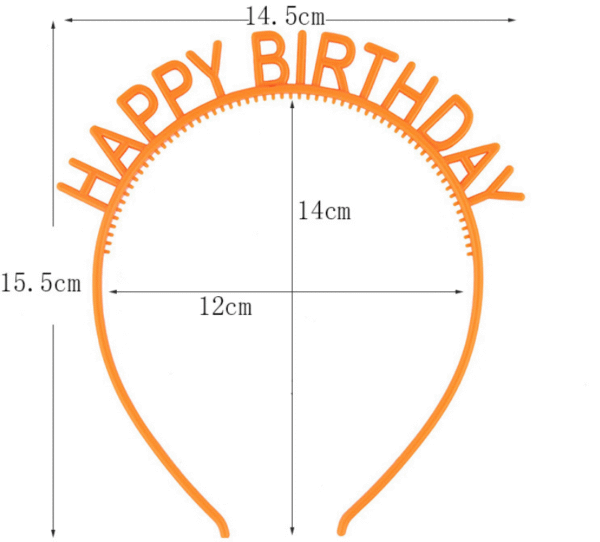 Diademas Happy Birthday x 12 Unidades