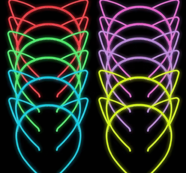 Diademas Gato Neón x 12 Unidades